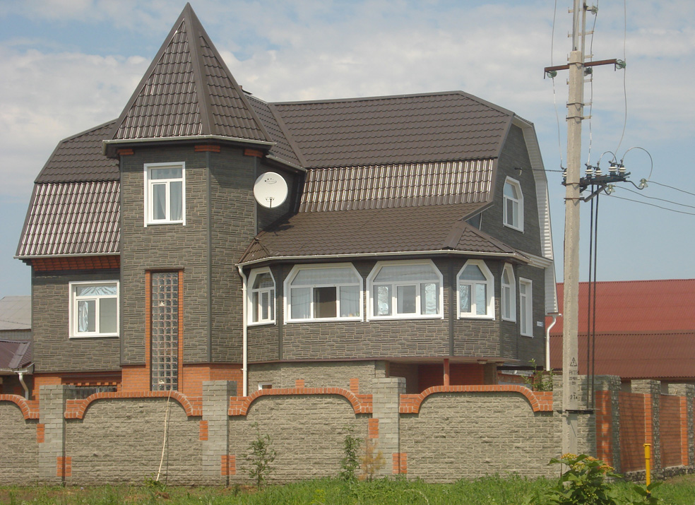 Сочетание с сайдингом Сочетание с сайдингом